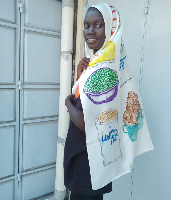 Girl wearing ration